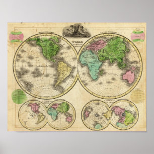 World Globular Projection Poster