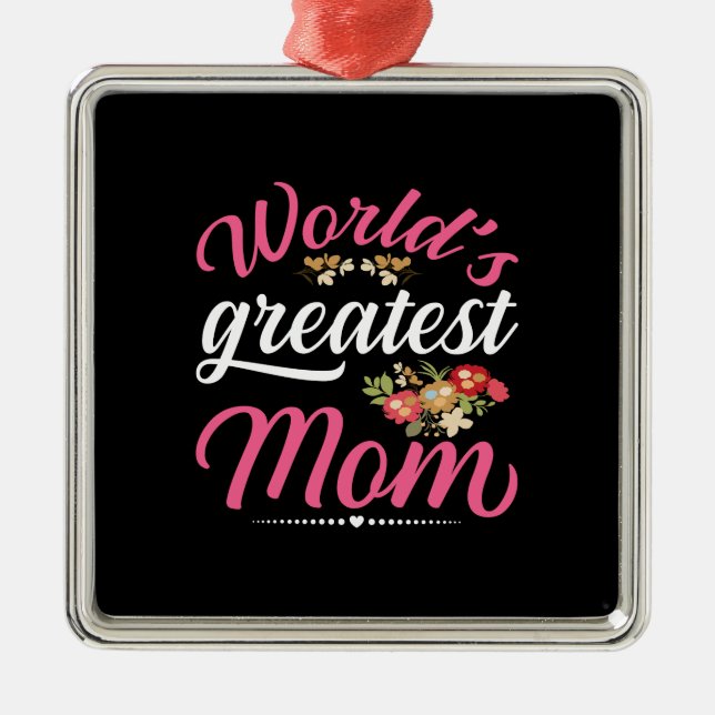 World Greatest Mum Metal Tree Decoration (Front)