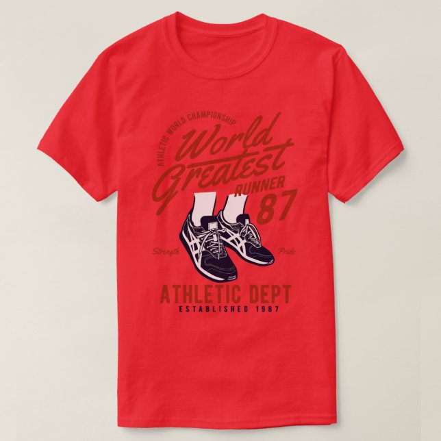 World Greatest Running Shoes T-Shirt (Design Front)