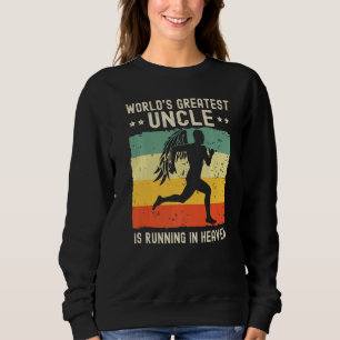 World Greatest Uncle Running in Heaven Family Memo Sweatshirt