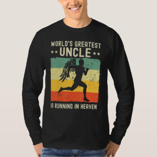 World Greatest Uncle Running in Heaven Family Memo T-Shirt