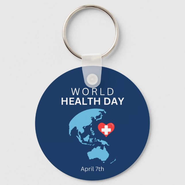 World Health Day April 7th Key Ring (Front)