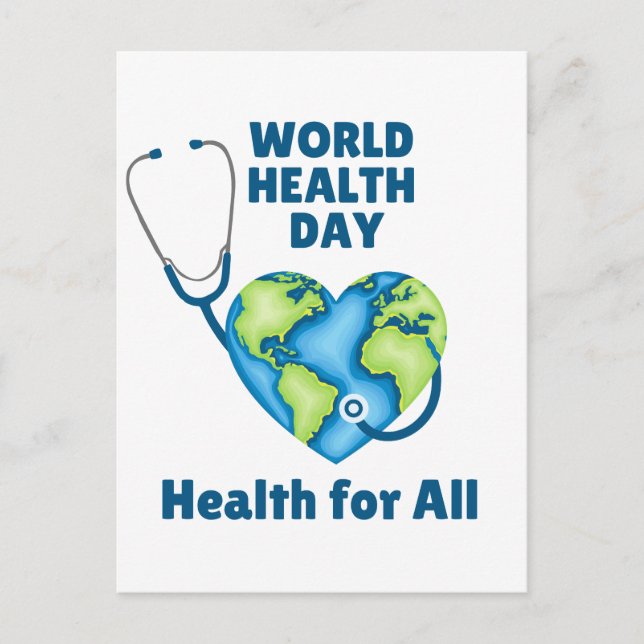 World Health Day Health For All Postcard (Front)