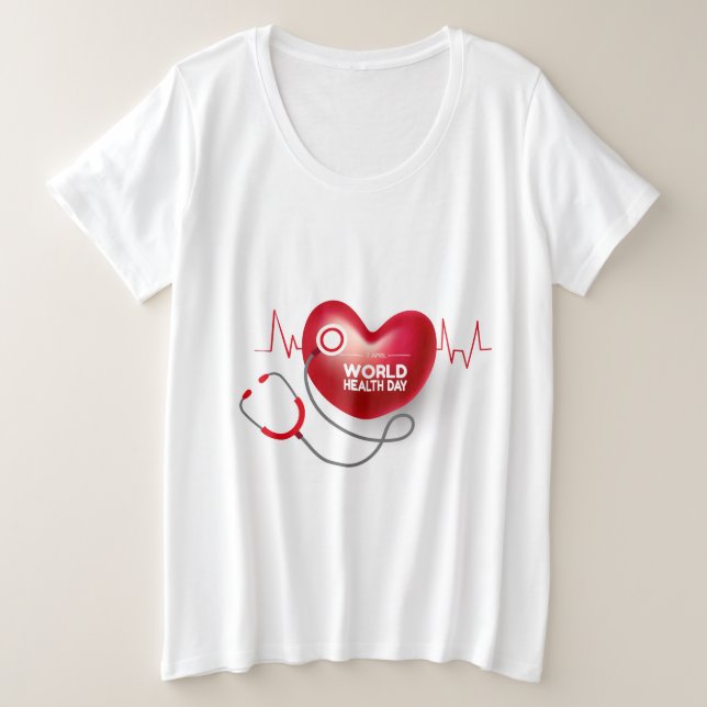 World Health Day  plus Size T-Shirt (Design Front)