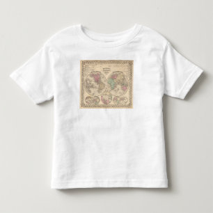 World hemispheres  Map by Mitchell Toddler T-Shirt