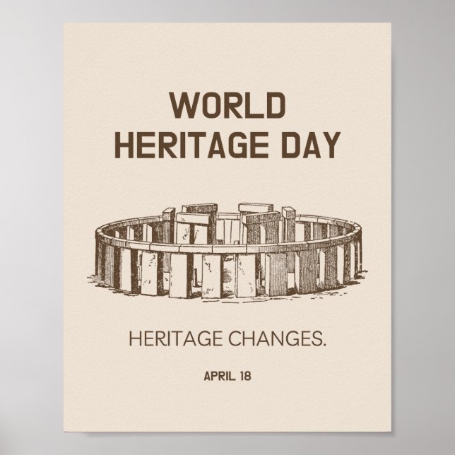 World Heritage Day 2023 Heritage Changes Poster (Front)