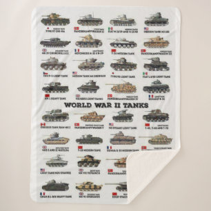 WORLD II TANKS SHERPA BLANKET
