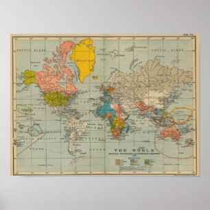 World in 1910 poster