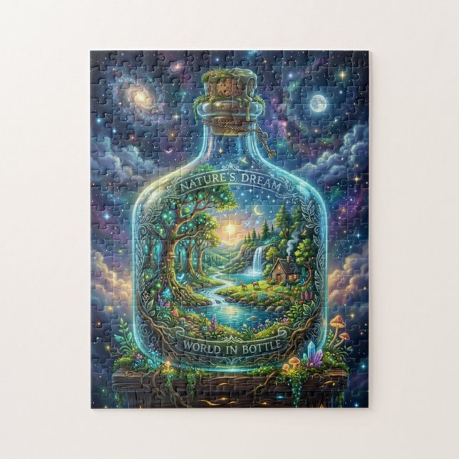 World in a Bottle Jigsaw Puzzle (Vertical)