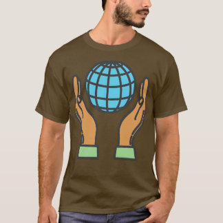 World In The Palm Of Your Hands Environment Icon T-Shirt