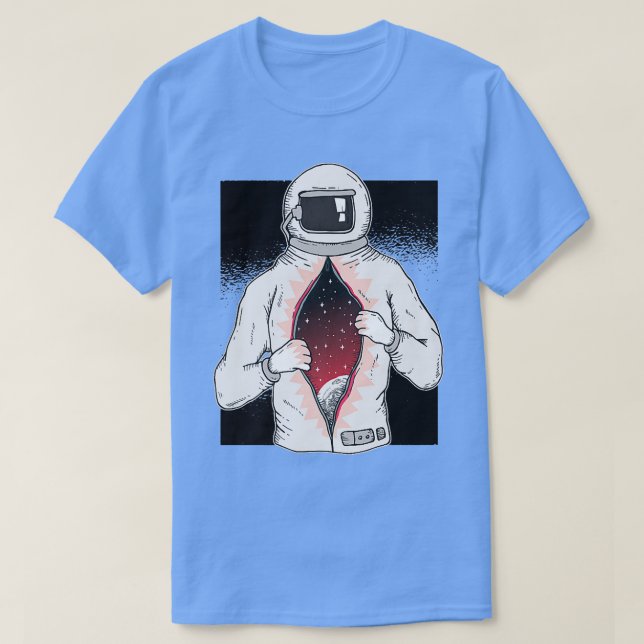 World Inside Of Me Astronaut Astral Cosmic Design  T-Shirt (Design Front)
