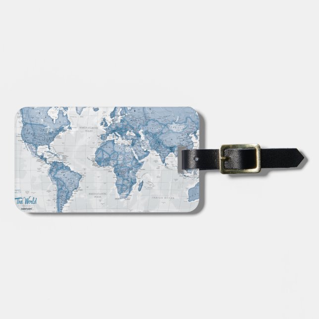 World is Art - Blue Luggage Tag (Front Horizontal)