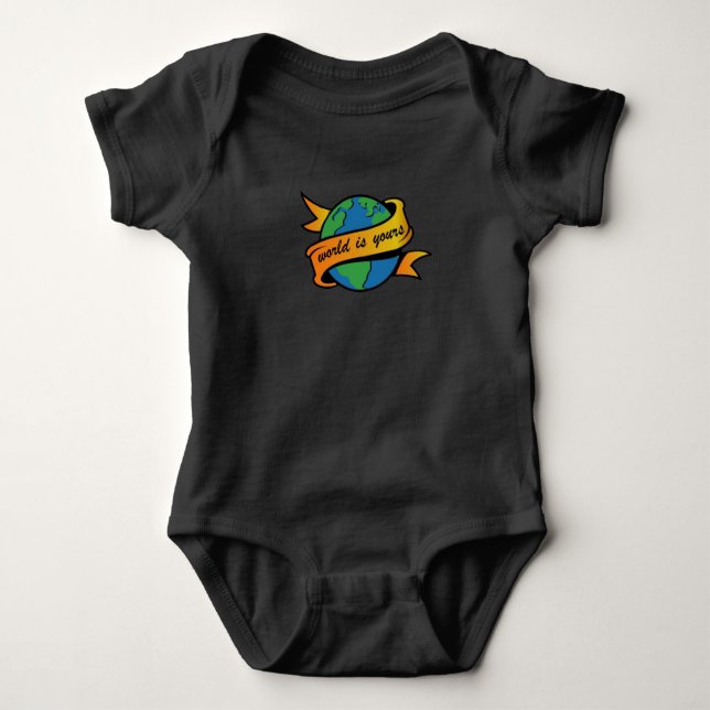World Is Yours Baby Bodysuit (Front)