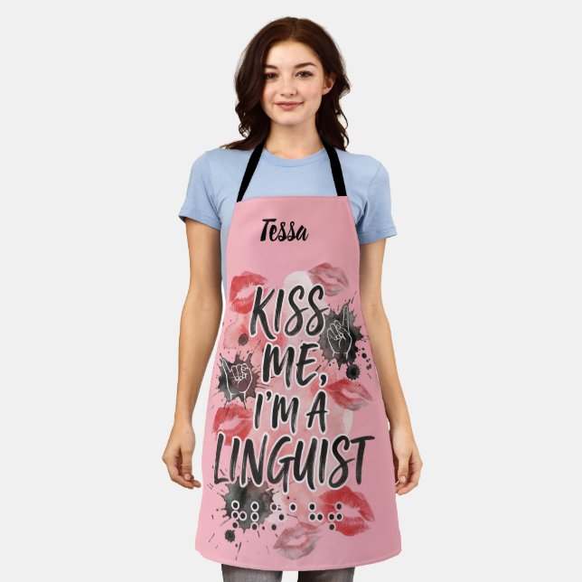 World Kissing Day Apron (Worn)