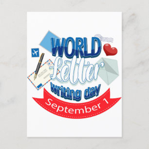 World Letter Day Holiday Postcard