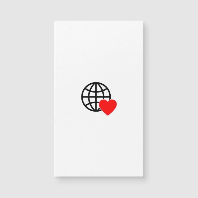 World Love Globe Icon | Heart Earth Summer Design (Front)