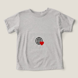 World Love Globe Icon   Heart Earth Summer Design