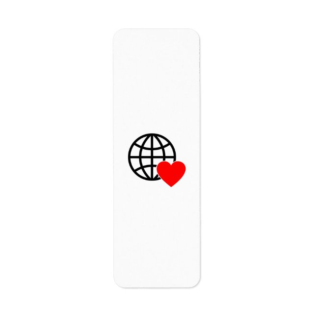 World Love Globe Icon | Heart Earth Summer Design (Front)