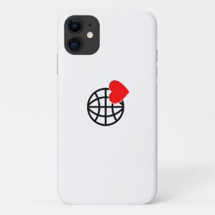 World Love Globe Icon   Heart Earth Summer Design Case-Mate iPhone Case