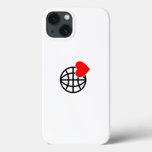 World Love Globe Icon   Heart Earth Summer Design iPhone 13 Case