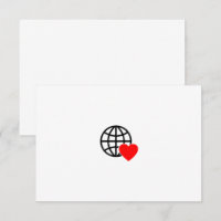World Love Globe Icon | Heart Earth Summer Design