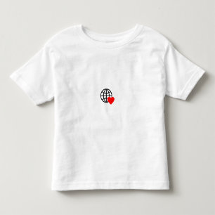 World Love Globe Icon   Heart Earth Summer Design Toddler T-Shirt