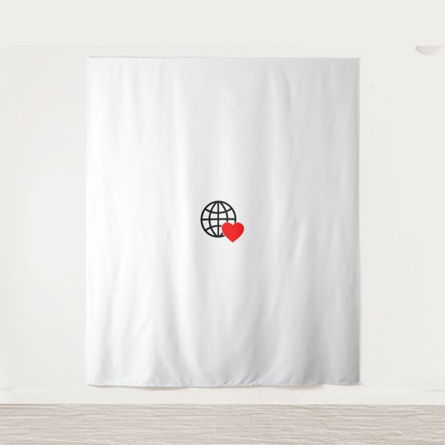 World Love Tapestry Minimal Wall Art | Aesthetic (Front)