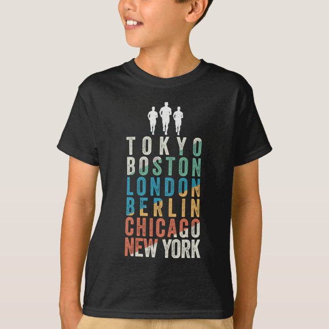World Major Marathon Cities T-Shirt (Front)