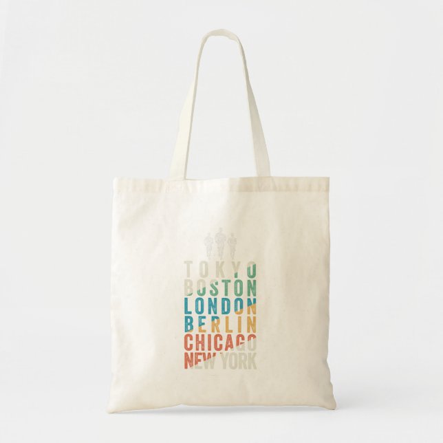World Major Marathon Cities Tote Bag (Front)