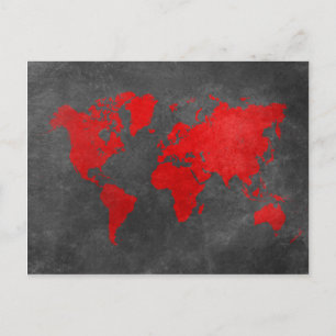 world map 11 postcard