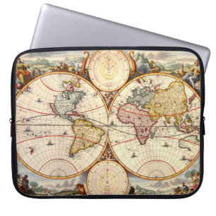 World Map 1680 Laptop Sleeve