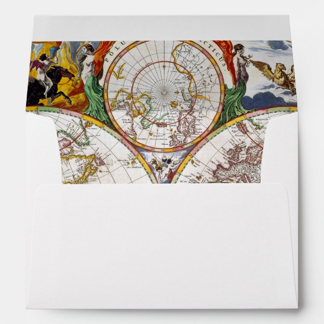 WORLD MAP, 17th CENTURY Envelope (Back (Bottom))