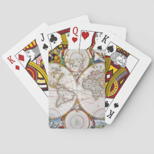 WORLD MAP, 17th CENTURY Playing Cards