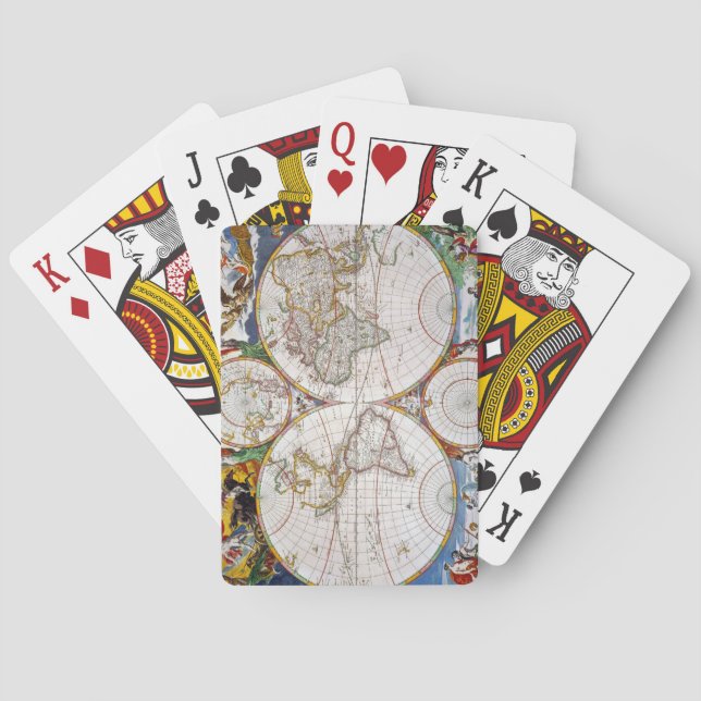 WORLD MAP, 17th CENTURY Playing Cards (Back)