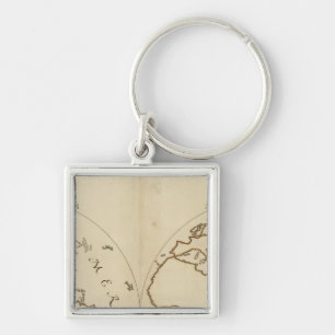 World Map 2 Key Ring