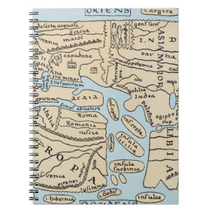 WORLD MAP 2ND CENTURY SPIRAL NOTEBOOK