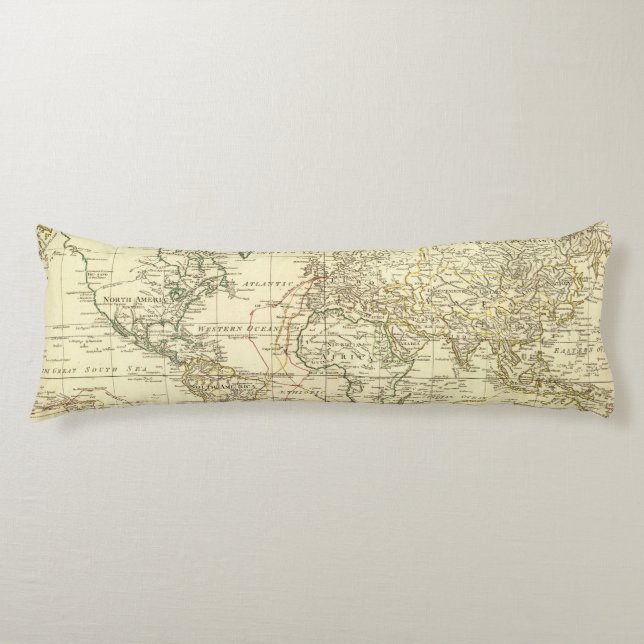 World Map 5 Body Cushion (Front)