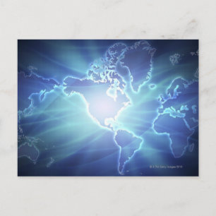 World Map 6 Postcard