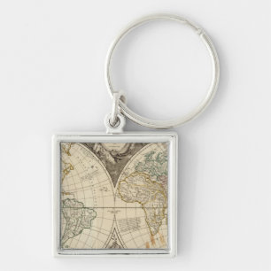 World Map 8 Key Ring
