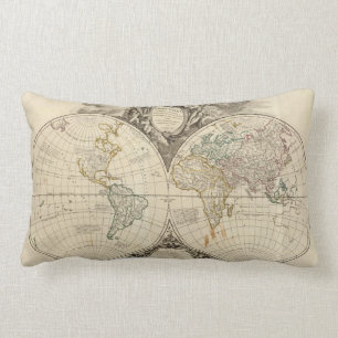 World Map 8 Lumbar Cushion