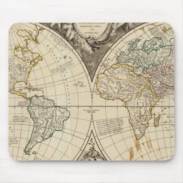 World Map 8 Mouse Pad (Front)