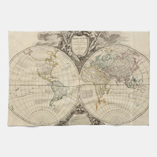 World Map 8 Tea Towel