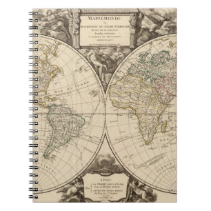 World Map 9 Spiral Notebook