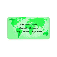World Map Abstract Neon Green Artsy Traveller 2023