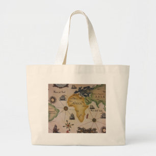 World Map - Africa Large Tote Bag