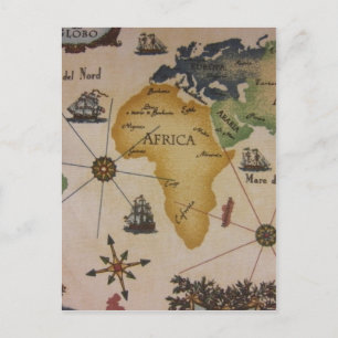 World Map - Africa Postcard
