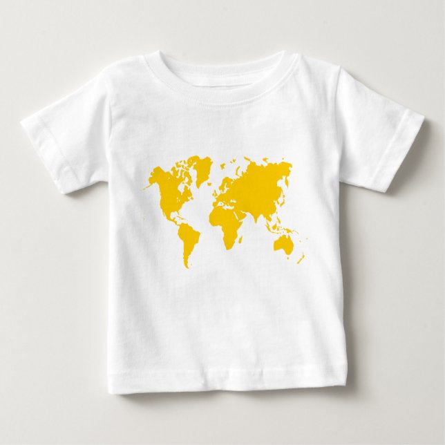 World Map - Amber Baby T-Shirt (Front)