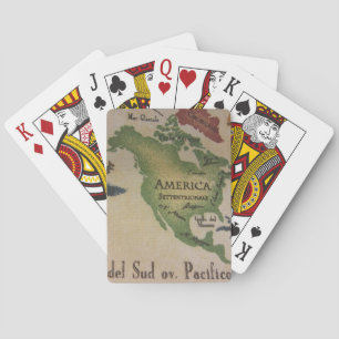 World Map - America Playing Cards