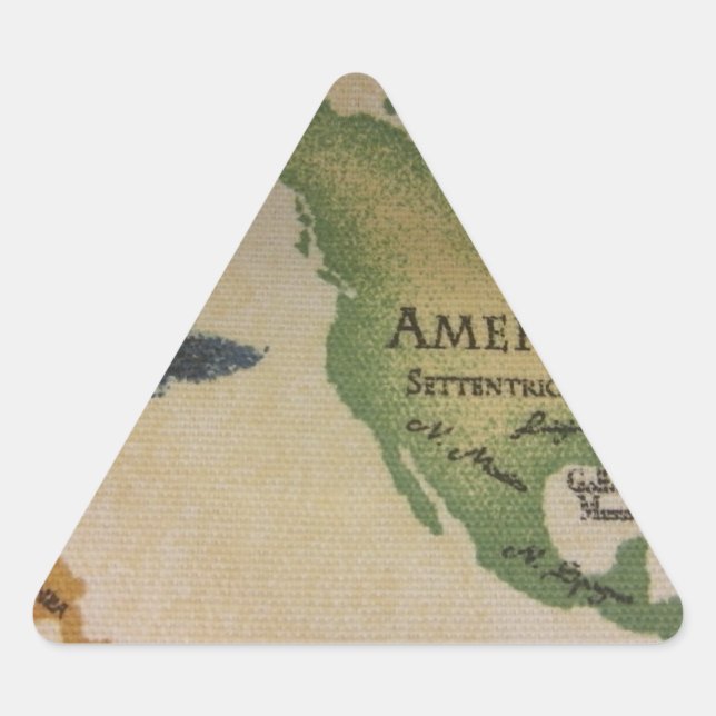 World Map - America Triangle Sticker (Front)