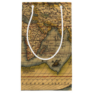 World Map Antique Ortelius Europe Travel Small Gift Bag